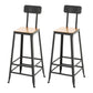 1/2/9 Pieces Industrial Solid Wood Bar Table Set Rectangular Counter Set for Home Use