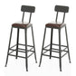 1/2/9 Pieces Industrial Solid Wood Bar Table Set Rectangular Counter Set for Home Use