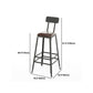 1/2/9 Pieces Industrial Solid Wood Bar Table Set Rectangular Counter Set for Home Use