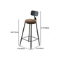 1/2/9 Pieces Industrial Solid Wood Bar Table Set Rectangular Counter Set for Home Use