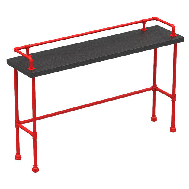Black and Red Counter Set Industrial 1/4 Pieces Rectangle Wood Counter Set Black 71"L x 18"W Clearhalo 'Bar Furniture' 'furn' 'furn_home_bar_bar_sets' 'Furniture' 'Home Bars & Bar Sets' 'home_bar_bar_sets' 'Kitchen & Dining Furniture' 5910781