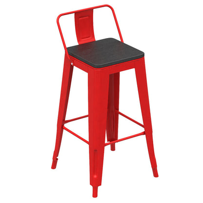 Black and Red Counter Set Industrial 1/4 Pieces Rectangle Wood Counter Set Black 30"H Stool (Single) Clearhalo 'Bar Furniture' 'furn' 'furn_home_bar_bar_sets' 'Furniture' 'Home Bars & Bar Sets' 'home_bar_bar_sets' 'Kitchen & Dining Furniture' 5910786