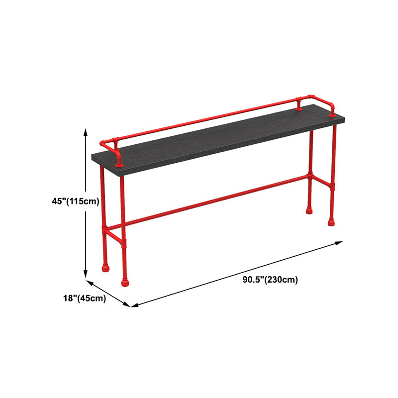 Black and Red Counter Set Industrial 1/4 Pieces Rectangle Wood Counter Set Clearhalo 'Bar Furniture' 'furn' 'furn_home_bar_bar_sets' 'Furniture' 'Home Bars & Bar Sets' 'home_bar_bar_sets' 'Kitchen & Dining Furniture' 5910795