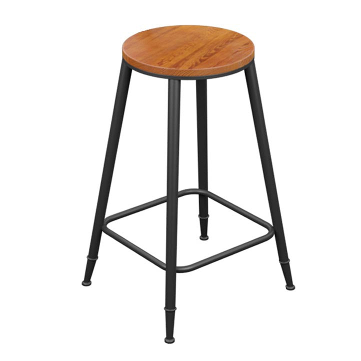 Modern 1/4/6/7 Pieces Bar Table Set Rectangle Wood Counter Table with High Stools for Cafe Natural 28.7"H Stool (Single) Clearhalo 'Bar Furniture' 'furn' 'furn_home_bar_bar_sets' 'Furniture' 'Home Bars & Bar Sets' 'home_bar_bar_sets' 'Kitchen & Dining Furniture' 5910798