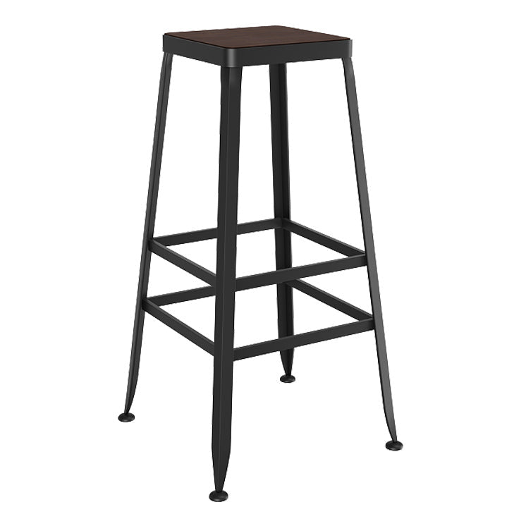 Modern 1/4/6/7 Pieces Bar Table Set Rectangle Wood Counter Table with High Stools for Cafe Bright-Black 30"H Stool (Single) Clearhalo 'Bar Furniture' 'furn' 'furn_home_bar_bar_sets' 'Furniture' 'Home Bars & Bar Sets' 'home_bar_bar_sets' 'Kitchen & Dining Furniture' 5910801