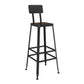 Modern 1/4/6/7 Pieces Bar Table Set Rectangle Wood Counter Table with High Stools for Cafe Black-Brown 30"H Stool (Single) Clearhalo 'Bar Furniture' 'furn' 'furn_home_bar_bar_sets' 'Furniture' 'Home Bars & Bar Sets' 'home_bar_bar_sets' 'Kitchen & Dining Furniture' 5910809