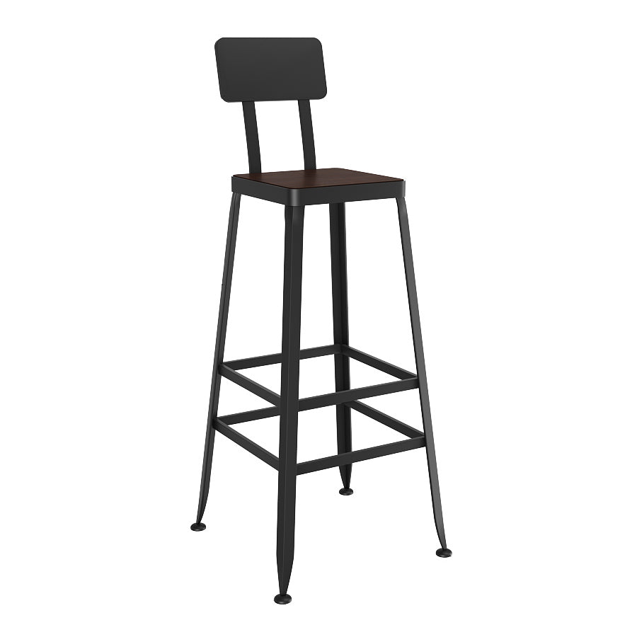 Modern 1/4/6/7 Pieces Bar Table Set Rectangle Wood Counter Table with High Stools for Cafe Black-Brown 30"H Stool (Single) Clearhalo 'Bar Furniture' 'furn' 'furn_home_bar_bar_sets' 'Furniture' 'Home Bars & Bar Sets' 'home_bar_bar_sets' 'Kitchen & Dining Furniture' 5910809