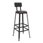 Modern 1/4/6/7 Pieces Bar Table Set Rectangle Wood Counter Table with High Stools for Cafe Dark-Brown 30"H Stool (Single) Clearhalo 'Bar Furniture' 'furn' 'furn_home_bar_bar_sets' 'Furniture' 'Home Bars & Bar Sets' 'home_bar_bar_sets' 'Kitchen & Dining Furniture' 5910811