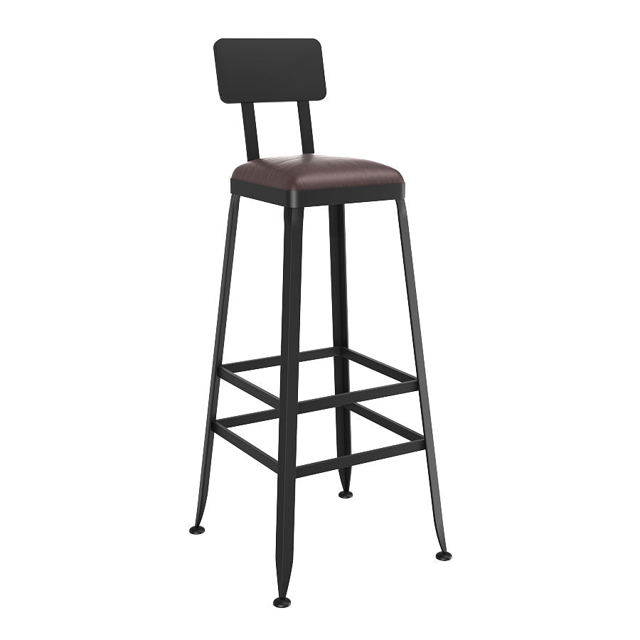 Modern 1/4/6/7 Pieces Bar Table Set Rectangle Wood Counter Table with High Stools for Cafe Dark-Brown 30"H Stool (Single) Clearhalo 'Bar Furniture' 'furn' 'furn_home_bar_bar_sets' 'Furniture' 'Home Bars & Bar Sets' 'home_bar_bar_sets' 'Kitchen & Dining Furniture' 5910811