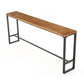 Modern 1/4/6/7 Pieces Bar Table Set Rectangle Wood Counter Table with High Stools for Cafe Brown 118"L x 16"W Clearhalo 'Bar Furniture' 'furn' 'furn_home_bar_bar_sets' 'Furniture' 'Home Bars & Bar Sets' 'home_bar_bar_sets' 'Kitchen & Dining Furniture' 5910813