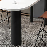 Industrial Wood Bar Table Set 1/3/4 Pcs White Free Form Bar Table with Leather Stools Clearhalo 'Bar Furniture' 'furn' 'furn_home_bar_bar_sets' 'Furniture' 'Home Bars & Bar Sets' 'home_bar_bar_sets' 'Kitchen & Dining Furniture' 5910843