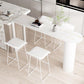 Freiform-Stehtisch-Set, 1/3/5-teilig, Bartisch und Hocker mit weißem Metallsockel