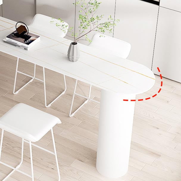Freiform-Stehtisch-Set, 1/3/5-teilig, Bartisch und Hocker mit weißem Metallsockel