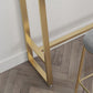 Glam 1/4/5 Pieces Bar Table Set Rectangle Stone Counter Table with High Stools for Balcony