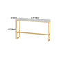 Glam 1/4/5 Pieces Bar Table Set Rectangle Stone Counter Table with High Stools for Balcony