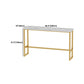 Glam 1/4/5 Pieces Bar Table Set Rectangle Stone Counter Table with High Stools for Balcony