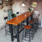 Industrial Solid Wood Counter Height Set 1/7/11 Pieces Indoor Footrest Counter Set