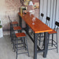 Industrial Solid Wood Counter Height Set 1/7/11 Pieces Indoor Footrest Counter Set