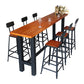 Industrial Solid Wood Counter Height Set 1/7/11 Pieces Indoor Footrest Counter Set