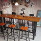 Industrial Solid Wood Counter Height Set 1/7/11 Pieces Indoor Footrest Counter Set