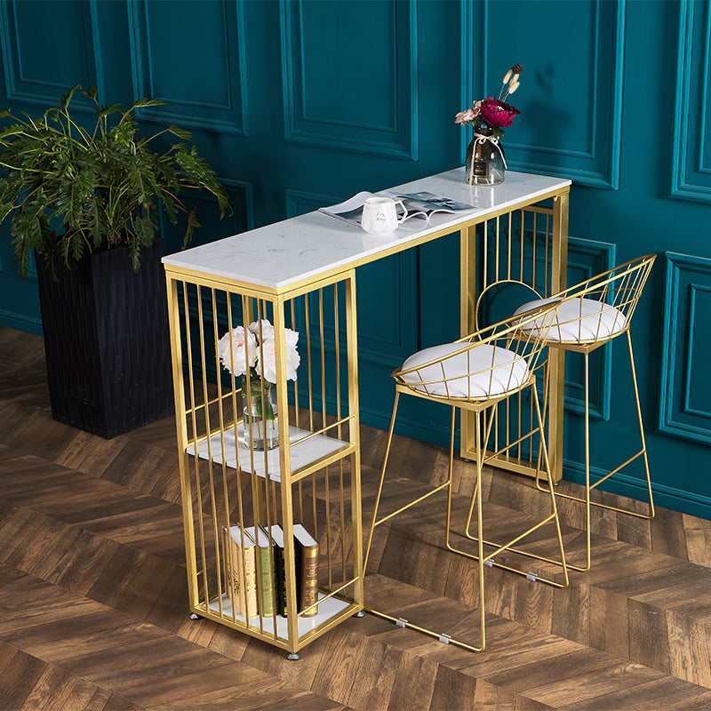 Glam – ensemble de Table de bar rectangulaire, comptoir en pierre, avec tabourets hauts, pour cuisine, 1/2/3 pièces