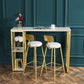 Glam – ensemble de Table de bar rectangulaire, comptoir en pierre, avec tabourets hauts, pour cuisine, 1/2/3 pièces