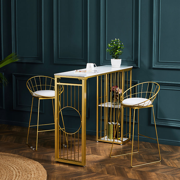 Glam – ensemble de Table de bar rectangulaire, comptoir en pierre, avec tabourets hauts, pour cuisine, 1/2/3 pièces