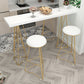 Juego de mesa de pub rectangular de lujo, mesa de mostrador de madera de 1/3/5 piezas con taburetes sin respaldo