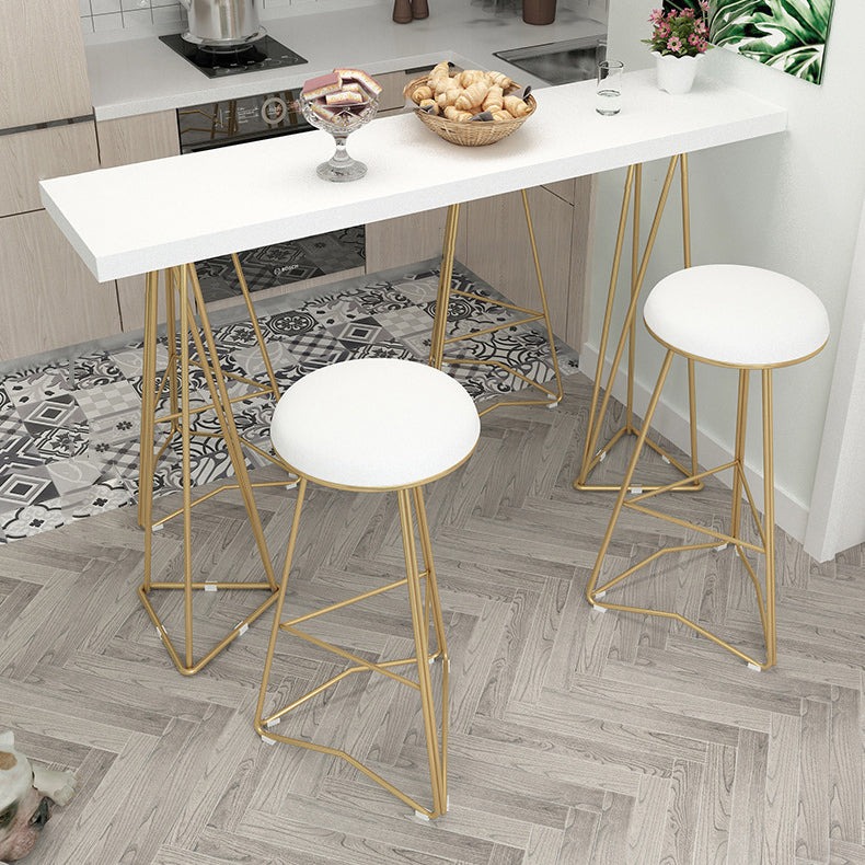 Juego de mesa de pub rectangular de lujo, mesa de mostrador de madera de 1/3/5 piezas con taburetes sin respaldo