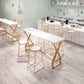 Juego de mesa de bar Glam, mesa de mostrador rectangular de madera de pino de 1/3 piezas con taburete alto