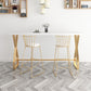 Juego de mesa de bar Glam, mesa de mostrador rectangular de madera de pino de 1/3 piezas con taburete alto