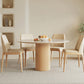 Modern 1/4/5/7 Pieces Round Dining Set Sintered Stone Top Wooden Dinette Table Set