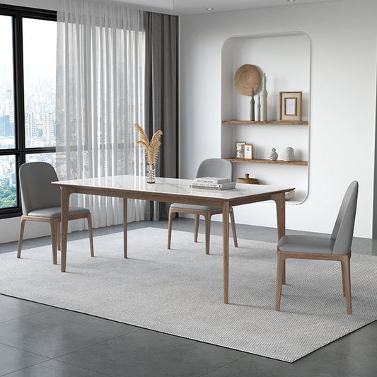 Conjunto de mesa rectángulo de piedra contemporánea 1/2/4/5/7 Piezas Conjunto de comidas
