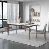 Conjunto de mesa rectángulo de piedra contemporánea 1/2/4/5/7 Piezas Conjunto de comidas