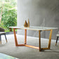Ensemble de table à manger en marbre 1/2/7 PCS Table à manger rectangulaire avec chaises de bras