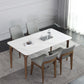 Ensemble de Table rectangulaire en pierre contemporaine, ensemble de salle à manger 1/4/5 pièces pour la maison