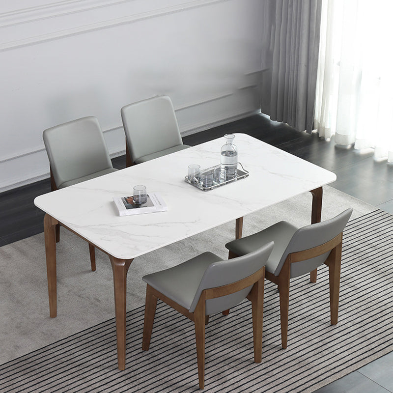 Ensemble de Table rectangulaire en pierre contemporaine, ensemble de salle à manger 1/4/5 pièces pour la maison