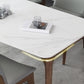 Ensemble de Table rectangulaire en pierre contemporaine, ensemble de salle à manger 1/4/5 pièces pour la maison