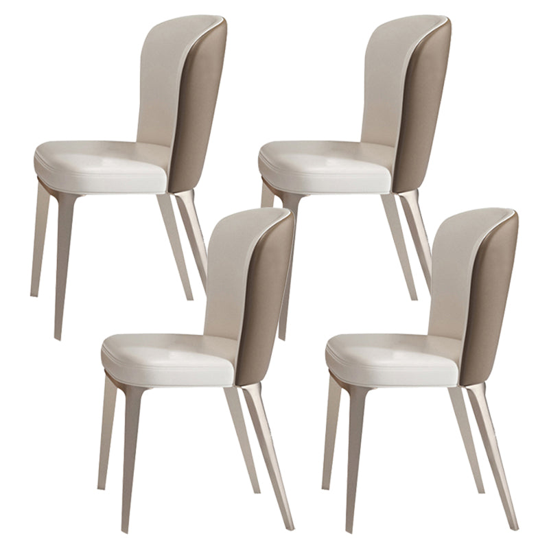Designer Style 1/4/5/7 Pieces Rectangle Dining Set Sintered Stone Dining Room Table Set 4 White Chairs Clearhalo 'Dining Room Sets' 'Dining Tables & Seating' 'dining_room_set' 'furn' 'furn_dining_room_set' 'Furniture' 'Kitchen & Dining Furniture' 5911217