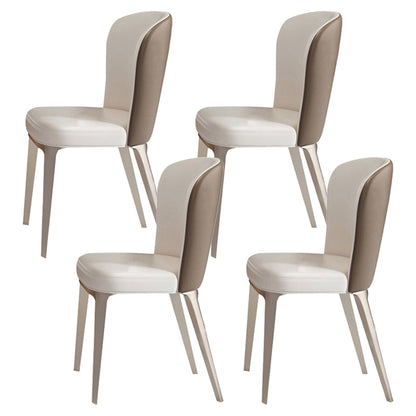 Designer Style 1/4/5/7 Pieces Rectangle Dining Set Sintered Stone Dining Room Table Set 4 White Chairs Clearhalo 'Dining Room Sets' 'Dining Tables & Seating' 'dining_room_set' 'furn' 'furn_dining_room_set' 'Furniture' 'Kitchen & Dining Furniture' 5911217