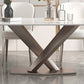 Designer Style 1/4/5/7 Pieces Rectangle Dining Set Sintered Stone Dining Room Table Set Clearhalo 'Dining Room Sets' 'Dining Tables & Seating' 'dining_room_set' 'furn' 'furn_dining_room_set' 'Furniture' 'Kitchen & Dining Furniture' 5911223