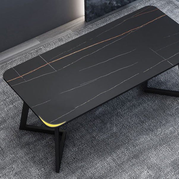 Ensemble de salle à manger 1/5/7 pièces, ensemble de Table rectangulaire contemporain en pierre frittée