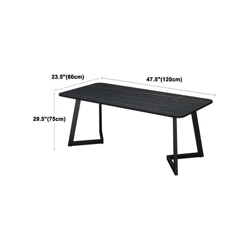 Ensemble de salle à manger 1/5/7 pièces, ensemble de Table rectangulaire contemporain en pierre frittée