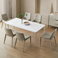 Ensemble de Table à manger moderne en pierre frittée, blanc, 1/2/5/7 pièces, pour usage domestique