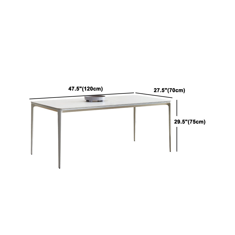 Ensemble de Table à manger moderne en pierre frittée, blanc, 1/2/5/7 pièces, pour usage domestique