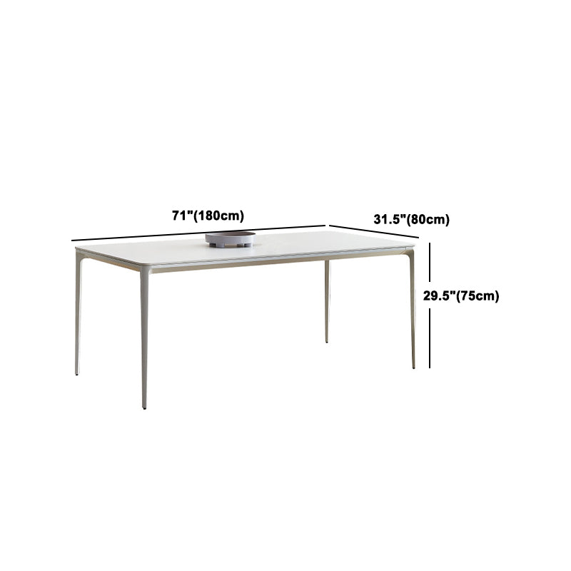 Ensemble de Table à manger moderne en pierre frittée, blanc, 1/2/5/7 pièces, pour usage domestique