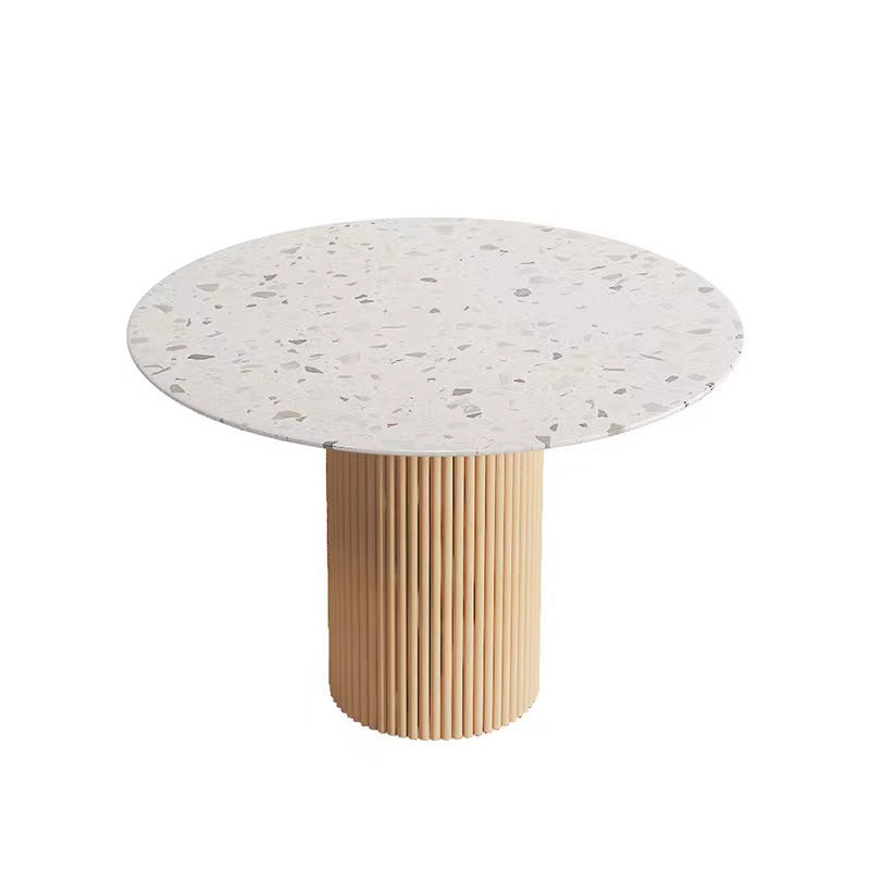 Stone Top Dining Set 1/4/5/7 Pcs Solid Wood Frame Dining Table and Chairs Clearhalo 'Dining Room Sets' 'Dining Tables & Seating' 'dining_room_set' 'furn' 'furn_dining_room_set' 'Furniture' 'Kitchen & Dining Furniture' 5911288