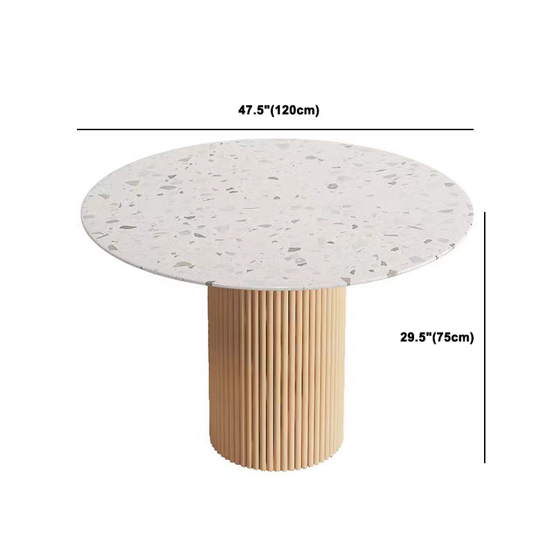 Stone Top Dining Set 1/4/5/7 Pcs Solid Wood Frame Dining Table and Chairs Clearhalo 'Dining Room Sets' 'Dining Tables & Seating' 'dining_room_set' 'furn' 'furn_dining_room_set' 'Furniture' 'Kitchen & Dining Furniture' 5911296