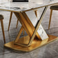Luxurious Rectangle Dining Set 1/4/6/7 Pieces Sintered Stone Top Dinette Table Set Clearhalo 'Dining Room Sets' 'Dining Tables & Seating' 'dining_room_set' 'furn' 'furn_dining_room_set' 'Furniture' 'Kitchen & Dining Furniture' 5911310
