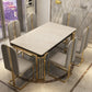 Contemporary Sintered Stone Rectangle Table Set 1/2/5/7/9 Pieces Dining Set for Home 7 Pieces: Table, 6 Chairs Clearhalo 'Dining Room Sets' 'Dining Tables & Seating' 'dining_room_set' 'furn' 'furn_dining_room_set' 'Furniture' 'Kitchen & Dining Furniture' 5911328